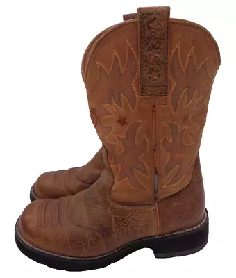 Ariat Leather Western Cowgirl Western Sz 6.5 Womens Brown Boots • $26.99
