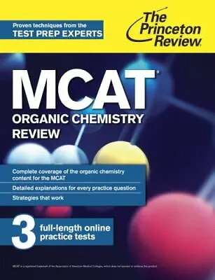 MCAT Organic Chemistry Review: New For MC- Paperback Review 9780804125055 New • $13.92