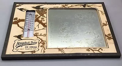 Naugatuck Dairy (Conn.) Thermometer W/ Mirror & Hanger Economy Advertising Iowa • $16.71