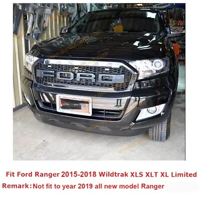 LED Strong Black Front Grill Fit Australia Ranger 2015-2018 PX2 XL XLT Wildtrak • $165