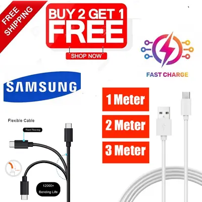 Type C USB-C Fast Charging Charger Cable For Samsung Android Sony Huawei Phones • £3.69