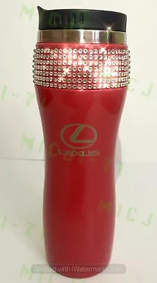 Lexus Bling Stainless Steel Thermal Mug Tumbler Cup Travel W Swarovski Crystals • $37.99