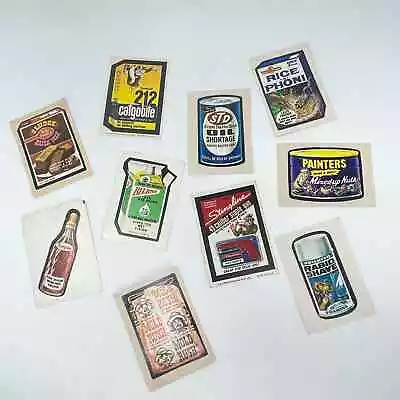 Topps Vintage Wacky Pack Stickers - Lot Of 1970's - 10 • $12