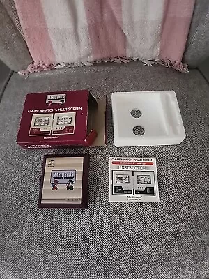 Vintage Nintendo Game And Watch MW-56 Multi Screen Mario Bros. 1983 W/ Box • $274.99