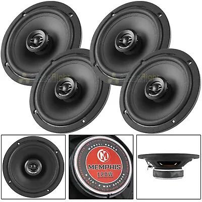 4 Memphis Audio 6.5  2 Way Coaxial Speakers 60 Watts Max Street Reference SRX62 • $89.98