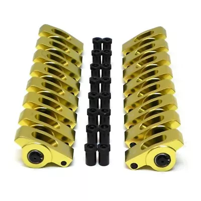 Small Block Chevy SBC 350 Aluminum Roller Rockers Arms Kit 1.60 Ratio 7/16  Stud • $159.99