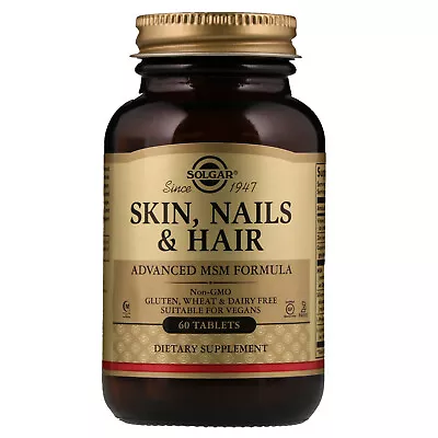 Skin Hair & Nails Advanced Formula With OptiMSM 60 Tablets Zinc Copper Chelate • $30.91