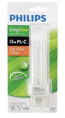 Philips Energy Saver Replacement CFL 13w PL-C GX23-2 Base. 860 Lumens. 4-5/8  • $2.29