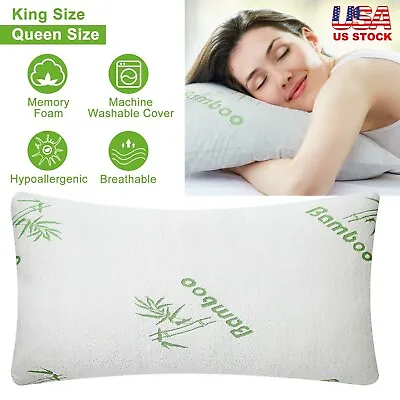 Luxury Cooling Shredded Pillow Bamboo Memory Foam Pillow For Sleeping Bed Pillow • $31.14