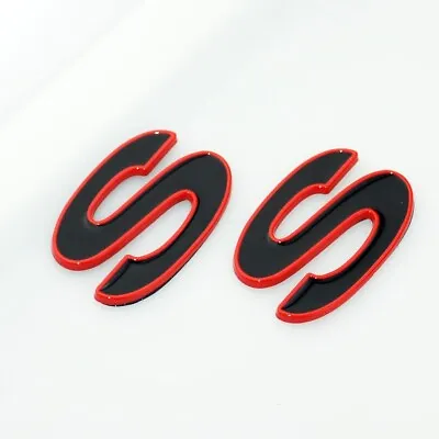 2Pc SS Emblem 3D Badge Logo For 96-02 SLP SS 12369965R (Black Red) • $18.99