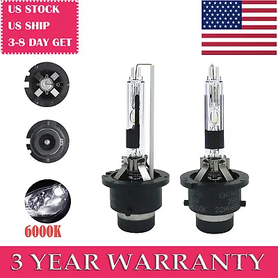 $16.99 • Buy 2x D2S 35W 6000K HID Xenon Replacement Low/High Beam Headlight Lamp Bulbs White