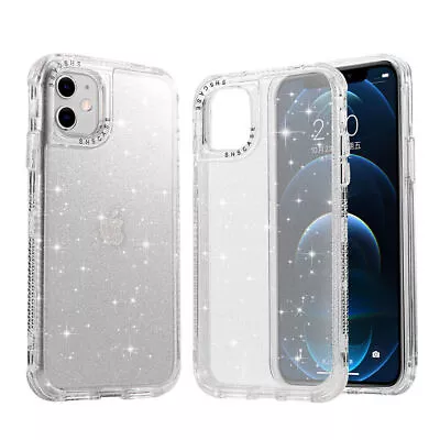 $12.69 • Buy For IPhone 13 Pro Max 12 11 XR XS 8/7Plus Anti-Scratch Case Bling Clear Cover