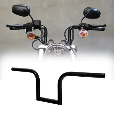 Black 7  Rise Z-Bar 1  Handlebar Bar Fit For Harley Dyna Sportster XL883 XL1200 • $60.79