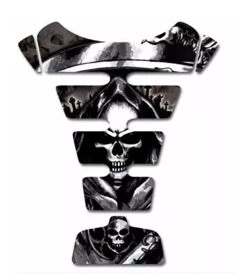 2*Tank Pad Fuel Tank Sticker Motorbike Guard Skull Fit For Harley Sportster Dyna • $7.35