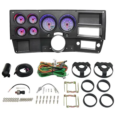 GlowShift Cluster Dashboard Panel Pod White 6-Gauge Bundle For 73-87 Chevy C10 • $599.99