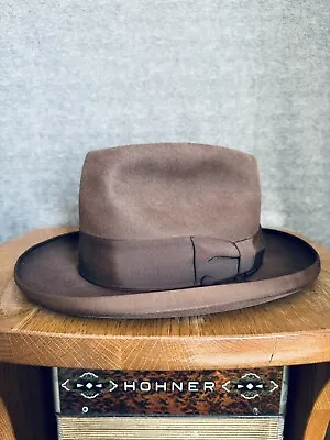 Vintage Stetson Fedora Homburg Hat 7 3/8 • $174.95