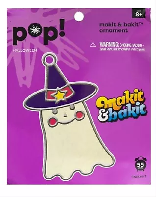 Makit & Bakit Halloween GHOST Ornament Kit Stained Glass Suncatcher Crystal FALL • $8.95