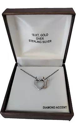 Devil Heart Pendant Necklace 18k Gold Over Sterling Silver • $15