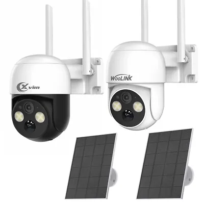 Wireless Solar Powered WiFi Camera Outdoor 4MP 2K PTZ Home Security Camera CCTV • $41.59