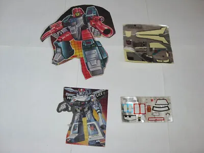 £17.99 • Buy Transformers G1 Quickswitch + Prowl Box Parts + Sticker Sheets - EE53