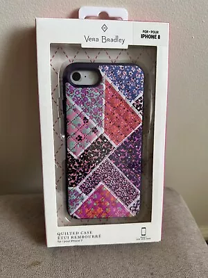 Vera Bradley Quilted Fabric Multi/Elderberry Hard Case For IPhone 7/8 • $8.49