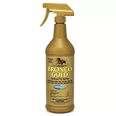 $30.54 • Buy Farnam Bronco Gold Horse Fly Spray, Grooming Aid, Coat Conditioner, 32 Ounces, Q