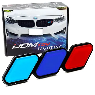 M-Spor 3-Color Lower/Hood Grille Badge Emblem W/EZ Toggle Anchor Bolts For BMW • $14.39