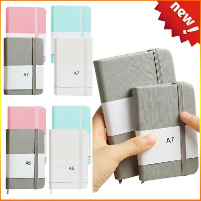 £4.51 • Buy Portable Small Notebook A6 A7 Mini Diary Pocket Book Thick Leather Notepad