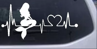 Little Mermaid Heartbeat Lifeline Monitor Car Truck Window Decal Sticker 12X5.9 • $8.92