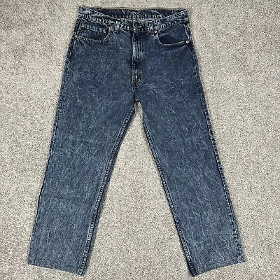 Levis 505 Jeans Men's 34x28 Acid Wash Straight Regular Fit Vtg (Tag 36x30) • $34.88