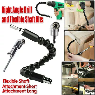 Right Angle Drill And Flexible Shaft Bits Extension Screwdriver Bit Holder AU • $6.77