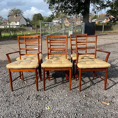 Mcintosh Dining Chairs Set Of 6 Vintage Mid-Century Modern Teak Re-Upholstery • £295