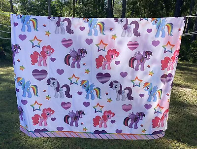 Vintage Retro My Little Pony Original Twin Flat Sheet RN 22682 CA 45287 Vibrant! • $17.95