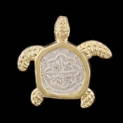 Atocha Sunken Treasure Jewelry - Small Silver Coin Turtle Pendant • $74.95