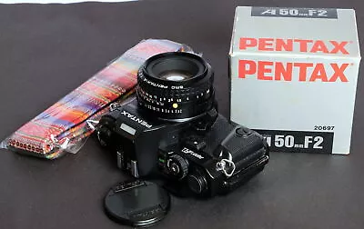 CLA'd Pentax Super A 35mm Film SLR C/w MIB Smc Pentax-A 50mm F/2 Lens Kit • $530.66