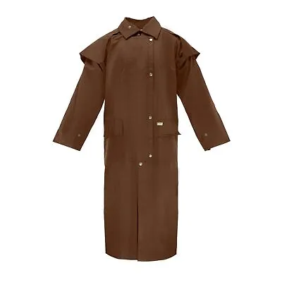 Women Waterproof Oilskin Duster Coat AUSTRAILIAN DROVER COAT OIL CLOTH XS-6XL • $79.99