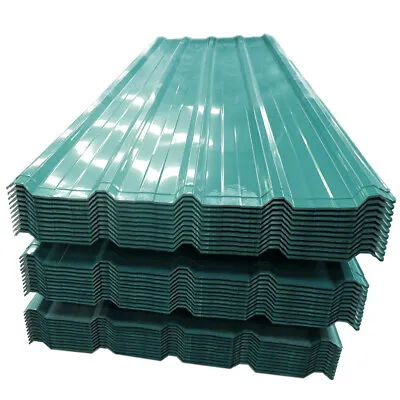 12pcs 1290x450mm Corrugated Roof Sheets Aluminum 7m² Roofing Cladding Wall Tiles • £72.95
