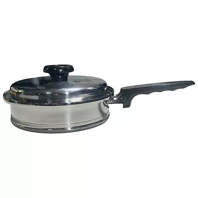 Lifetime 9” Skillet T304CC Stainless Saute Frying Pan & Lid 12 Element Solar Cap • $54.99