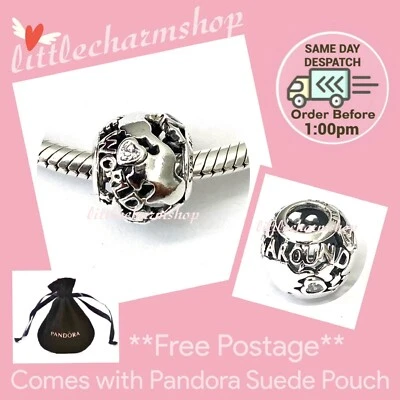 $55.70 • Buy NEW Authentic PANDORA Sterling Silver Openwork World Charm - 791718CZ RETIRED