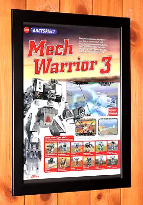 1999 MechWarrior 3 PC Windows Rare Promo Vintage Poster / Ad Page Framed • $53.08