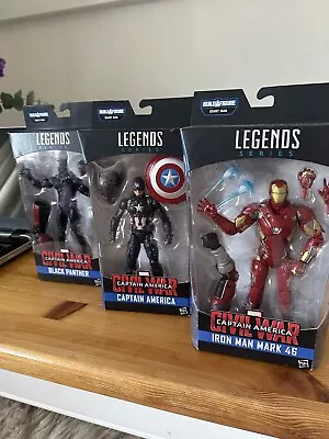 Marvel Legends Civil War Build A Figure - Iron Man Black Panther Cpt America • £44.99