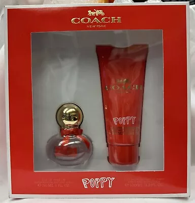 Coach Poppy 2pc Gift Set • Women • EDP 1oz Perfume & 3.3oz Body Lotion • NEW • $44.95