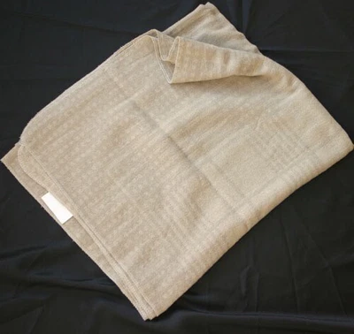 $14.99 • Buy Vintage ALITALIA Tan Plaid In Flight Blanket Italy