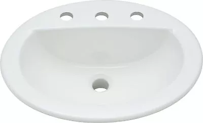 PROFLO PF19168 Rockaway 19  Oval Vitreous China Drop In Bathroom - White • $68.40