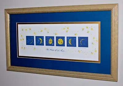 Moon In Motion-Linda Hutchinson -The Phases Of The Moon-Matted Framed Print-L@@K • $27.95