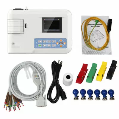 ECG/EKG Machine Digital One Channel 12 Lead Electrocardiograph CONTEC ECG100G CE • $229