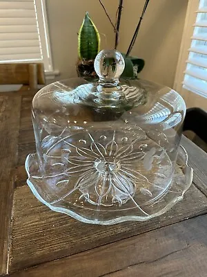 $26.70 • Buy Vintage* Princess House Heritage Crystal Cake Dome & Pedestal Cake Plate