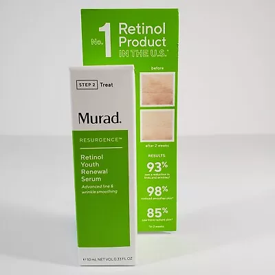 Murad Resurgence Retinol Youth Renewal Serum 0.33oz Deep Wrinkles Firm Skin Tone • $21.95