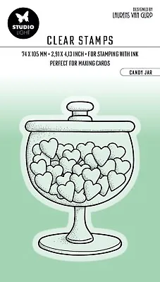 Studio Light Hearts Candy Sweet Jar Clear Stamp Wedding Valentine Card Making • £5.70