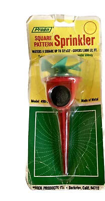 Vintage Proen Square Pattern Metal Sprinkler Model 490-S Sealed In Package • $14.99